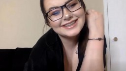New at camming curvy college girl Savanna in sexy glasses