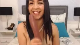 Cute Latina Bianca with sexy smile and squirting pussy